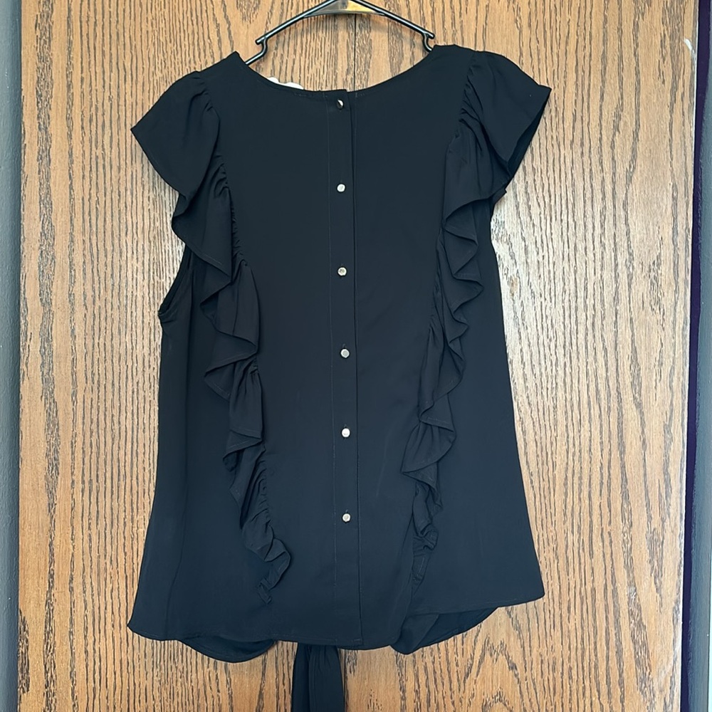Black Ruffle Blouse - Picture 4 of 5